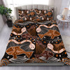 Australia Aboriginal Bedding Set - Underwater Painting In Aboriginal Style Bedding Set