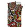 Australia Aboriginal Bedding Set - Illustration Based On Aboriginal Style Of Artwork Bedding Set