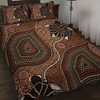 Australia Aboriginal Quilt Bed Set - Aboriginal Turtle Art Background Quilt Bed Set