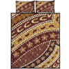 Australia Aboriginal Quilt Bed Set - Australian Aboriginal Style Of Pattern Background Quilt Bed Set