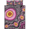 Australia Aboriginal Quilt Bed Set - Beautiful Vector Painting Showcasing Aboriginal Dot Artwork Quilt Bed Set