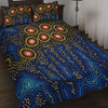 Australia Aboriginal Quilt Bed Set - Aboriginal Dreaming Dot Art Quilt Bed Set