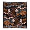 Australia Aboriginal Quilt - Underwater Painting In Aboriginal Style Quilt