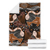 Australia Aboriginal Blanket - Underwater Painting In Aboriginal Style Blanket