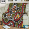 Australia Aboriginal Blanket - Illustration Based On Aboriginal Style Of Artwork Blanket