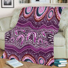 Australia Aboriginal Blanket - Purple Aboriginal Dot Art Style Painting Blanket