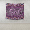 Australia Aboriginal Tapestry - Purple Aboriginal Dot Art Style Painting Tapestry