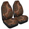 Australia Aboriginal Car Seat Cover - Aboriginal Turtle Art Background Car Seat Cover