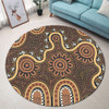Australia Aboriginal Round Rug - Aboriginal Style Of Dot Art  Round Rug