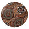Australia Aboriginal Round Rug - Aboriginal Turtle Art Background Round Rug