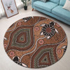 Australia Aboriginal Round Rug - Aboriginal Turtle Art Background Round Rug