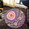 Australia Aboriginal Round Rug - Beautiful Vector Painting Showcasing Aboriginal Dot Artwork Round Rug