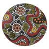 Australia Aboriginal Round Rug - Illustration Based On Aboriginal Style Of Artwork Round Rug
