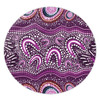 Australia Aboriginal Round Rug - Purple Aboriginal Dot Art Style Painting Round Rug