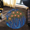 Australia Aboriginal Round Rug - Aboriginal Dreaming Dot Art Round Rug