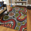 Australia Aboriginal Area Rug - Illustration Based On Aboriginal Style Of Artwork Area Rug