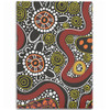 Australia Aboriginal Area Rug - Illustration Based On Aboriginal Style Of Artwork Area Rug