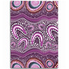 Australia Aboriginal Area Rug - Purple Aboriginal Dot Art Style Painting Area Rug