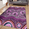 Australia Aboriginal Area Rug - Purple Aboriginal Dot Art Style Painting Area Rug