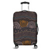 Australia Aboriginal Luggage Cover - Indigenous Art Background Luggage Cover