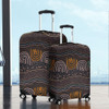 Australia Aboriginal Luggage Cover - Indigenous Art Background Luggage Cover