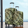 Australia Aboriginal Luggage Cover - Green Turtle Aboriginal Painting Luggage Cover