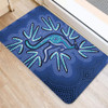 Australia Aboriginal Doormat - Blue Aboriginal Style Of Dot Kangaroo Artwork  Doormat