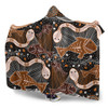 Australia Aboriginal Hooded Blanket - Underwater Painting In Aboriginal Style Hooded Blanket