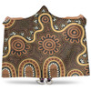 Australia Aboriginal Hooded Blanket - Aboriginal Style Of Dot Art  Hooded Blanket