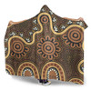 Australia Aboriginal Hooded Blanket - Aboriginal Style Of Dot Art  Hooded Blanket