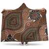 Australia Aboriginal Hooded Blanket - Aboriginal Turtle Art Background Hooded Blanket