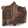 Australia Aboriginal Hooded Blanket - Aboriginal Turtle Art Background Hooded Blanket