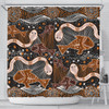 Australia Aboriginal Shower Curtain - Underwater Painting In Aboriginal Style Shower Curtain