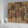 Australia Aboriginal Shower Curtain - Aboriginal Style Of Dot Art  Shower Curtain