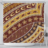 Australia Aboriginal Shower Curtain - Australian Aboriginal Style Of Pattern Background Shower Curtain