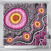 Australia Aboriginal Shower Curtain - Beautiful Vector Painting Showcasing Aboriginal Dot Artwork Shower Curtain