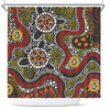 Australia Aboriginal Shower Curtain - Illustration Based On Aboriginal Style Of Artwork Shower Curtain