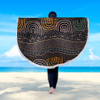 Australia Aboriginal Beach Blanket - Indigenous Art Background Beach Blanket