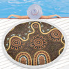 Australia Aboriginal Beach Blanket - Aboriginal Style Of Dot Art  Beach Blanket