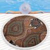 Australia Aboriginal Beach Blanket - Aboriginal Turtle Art Background Beach Blanket