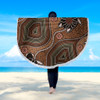 Australia Aboriginal Beach Blanket - Aboriginal Turtle Art Background Beach Blanket