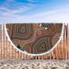 Australia Aboriginal Beach Blanket - Aboriginal Turtle Art Background Beach Blanket