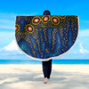Australia Aboriginal Beach Blanket - Aboriginal Dreaming Dot Art Beach Blanket