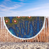 Australia Aboriginal Beach Blanket - Aboriginal Dreaming Dot Art Beach Blanket