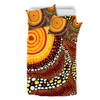 Australia Aboriginal Bedding Set - Brown Aboriginal Style Dot Art Bedding Set