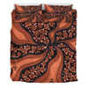 Australia Aboriginal Bedding Set - Brown Background With An Aboriginal Art Style Bedding Set
