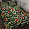 Australia Aboriginal Quilt Bed Set - Green Dot Art Circle Pattern From Aboriginal Art Quilt Bed Set