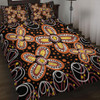 Australia Aboriginal Quilt Bed Set - Flowers Inspired By The Aboriginal Art Quilt Bed Set