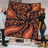 Australia Aboriginal Quilt - Brown Background With An Aboriginal Art Style Quilt