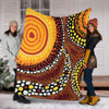 Australia Aboriginal Blanket - Brown Aboriginal Style Dot Art Blanket
